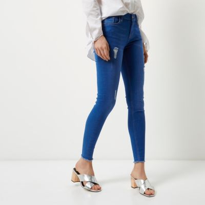 Bright blue wash Amelie super skinny jeans